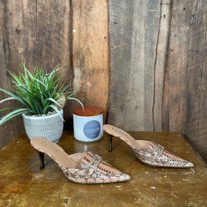 Richard Tyler Snakeskin Mules - Size 6